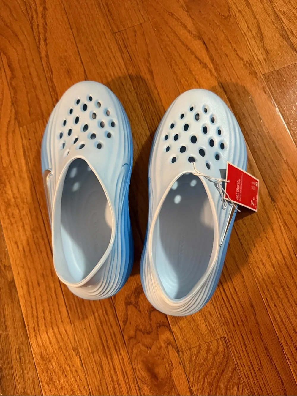 Nike Kids Pale Blue Slip-On Water Clogs